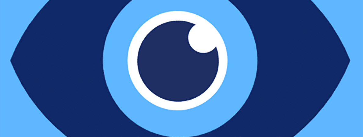 Logo with blue background and a dark blue eye in the middle. Underneath it reads Uni In Sight