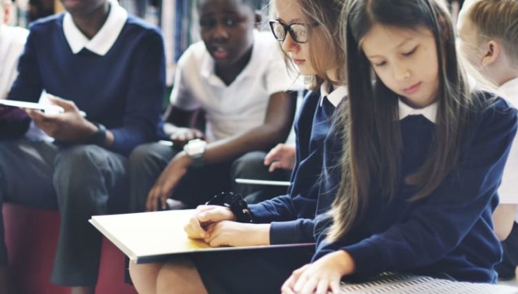 Children at school learning