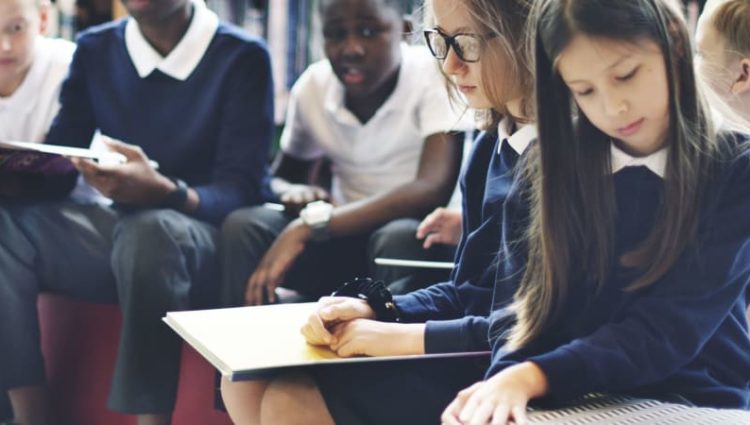 Children at school learning