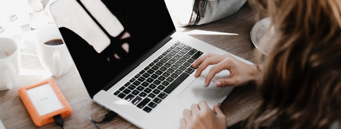 Woman using laptop