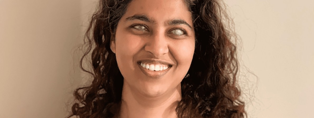Close up head and shoulders photo of Masuma Ali