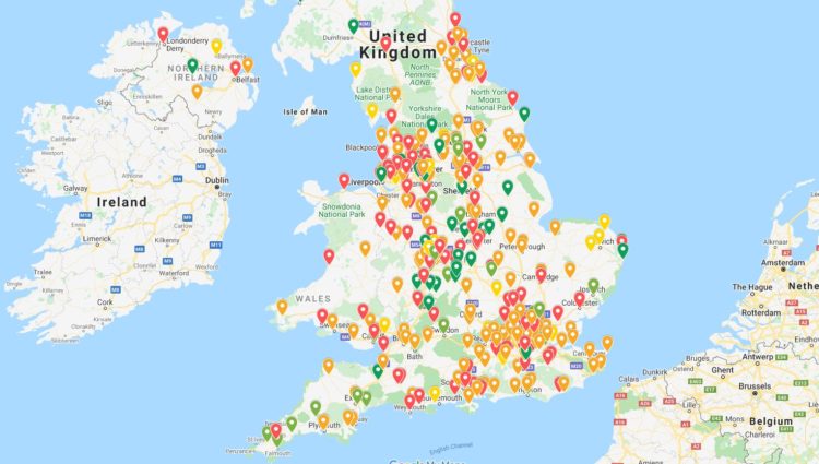 FE accessibility map showing compliance of accessibility statements