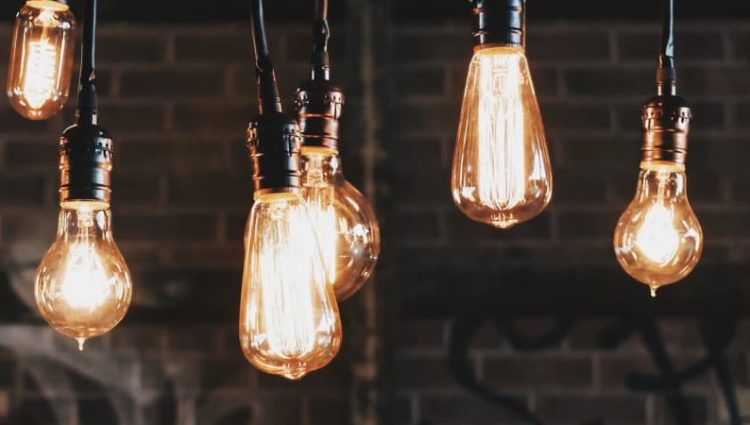 Photo of hanging light bulbs of various designs