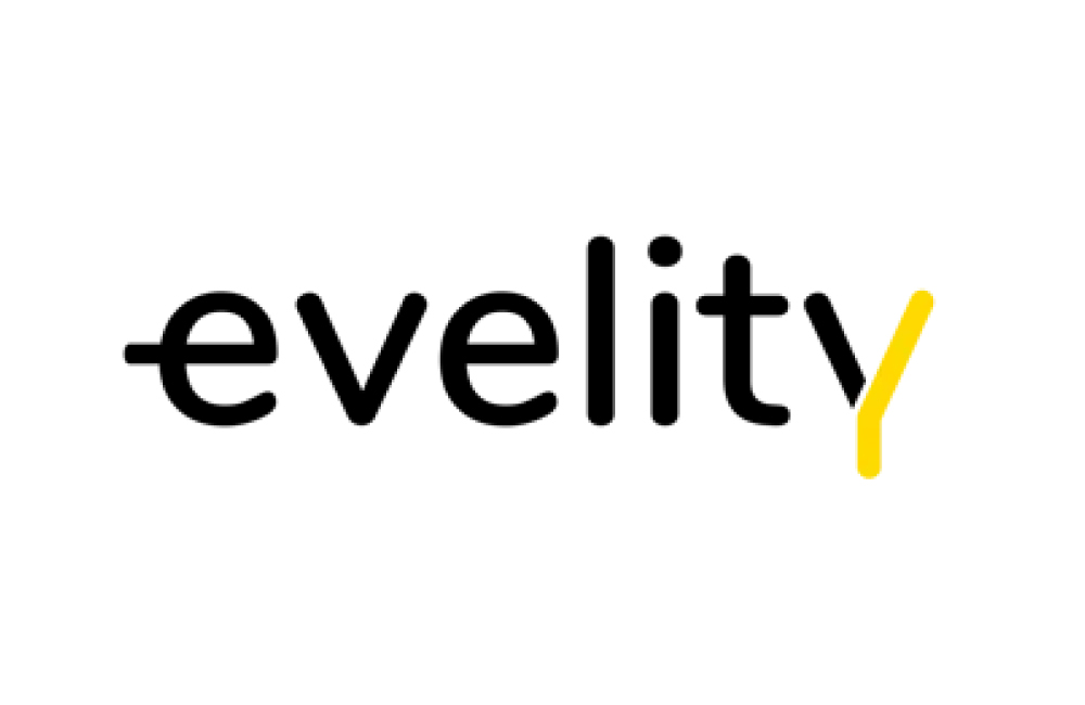 A picture of Evelity logo
