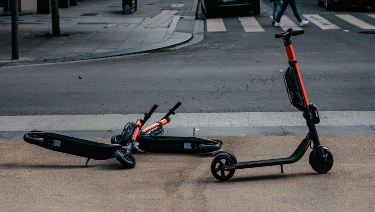 e-scooter on a pavement
