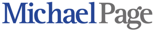 Image shows Michael Page logo which reads 'Michael Page'. The word 'Michael is written in blue and the word 'Page' is in grey.