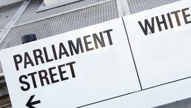 street signs for Whitehall and parliament street