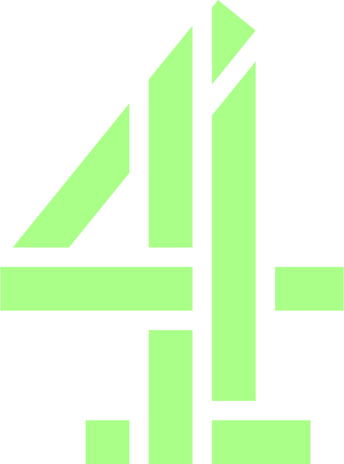 channel 4 clear logo with bright green 4 logo