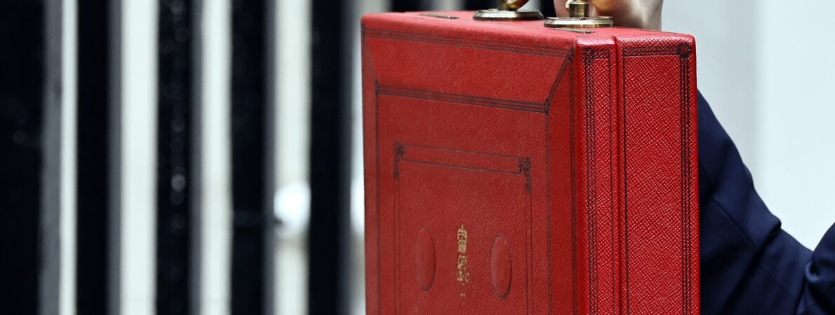 A close up of the Chancellor's Red Box.